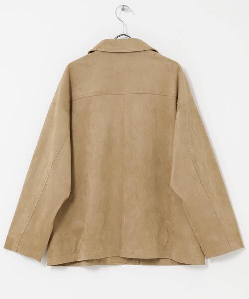 ITEMS URBANRESEARCH（アイテムズ アーバンリサーチ）の「フェイクスエードオーバージャケット（その他アウター・レディース・ベージュ/ブラウン・FREE）」の11枚目の写真