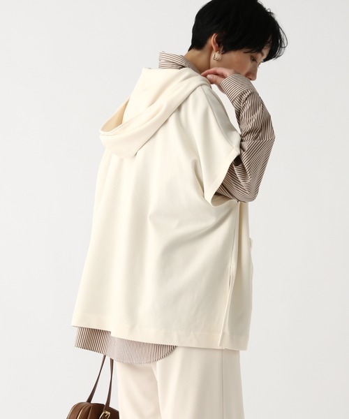 Elura（エルーラ）の「サマ見えリラクシーフードジレ/655836（ベスト・レディース・オフホワイト/ブラック/ダークブラウン・FREE）」の16枚目の写真