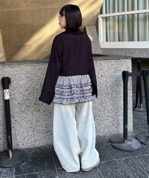 Candy Stripper（キャンディストリッパー）の「PEPLUM FRILL ジャケット（テーラードジャケット・レディース・グレー/ブラック/ブラック系その他・FREE）」の13枚目の写真