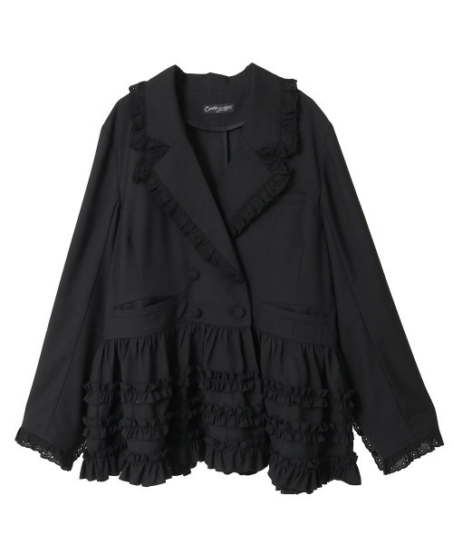 Candy Stripper（キャンディストリッパー）の「PEPLUM FRILL ジャケット（テーラードジャケット・レディース・グレー/ブラック/ブラック系その他・FREE）」の21枚目の写真