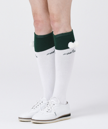 MONBIRDIE GOLF（モンバーディーゴルフ）の「バブル配色ニーハイソックス WHITE（スポーツグッズ）」