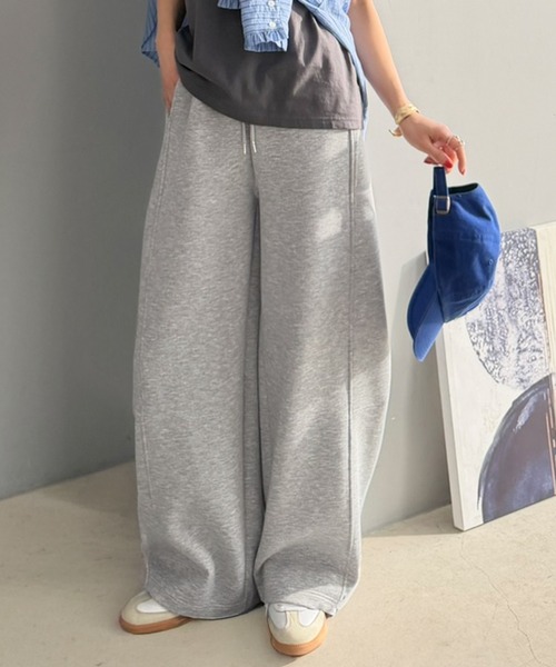 classicalelf（クラシカルエルフ）の「頑張らないのに、こなれ見え。ダンボール素材カーブスウェットパンツ（スウェットパンツ・レディース・ブラウン/ブラック/杢グレー・X-LARGE/SMALL/MEDIUM/LARGE）」の11枚目の写真