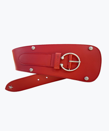 HOLY NUMBER 7（ホーリーナンバーセブン）の「ホーリースターエンブレム牛革ベルト_レッド（ベルト）」