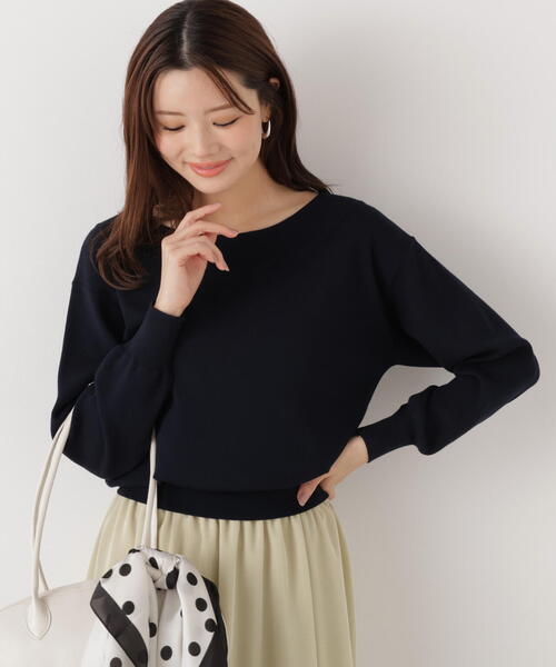 PROPORTION BODY DRESSING（プロポーションボディドレッシング）の「＜ウォッシャブル/UV＞２ＷＡＹベーシックニット / 1216170201（ニット/セーター・レディース・イエロー/ネイビー/ブルー/ホワイト系その他・FREE）」の2枚目の写真