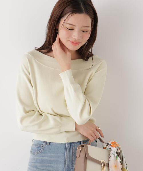 PROPORTION BODY DRESSING（プロポーションボディドレッシング）の「＜ウォッシャブル/UV＞２ＷＡＹベーシックニット / 1216170201（ニット/セーター・レディース・イエロー/ネイビー/ブルー/ホワイト系その他・FREE）」の4枚目の写真