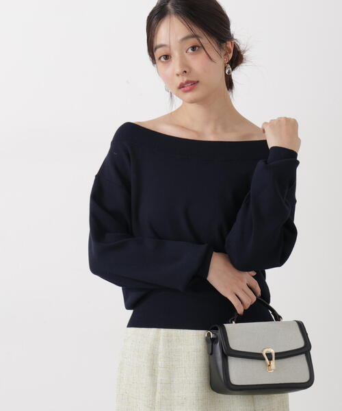 PROPORTION BODY DRESSING（プロポーションボディドレッシング）の「＜ウォッシャブル/UV＞２ＷＡＹベーシックニット / 1216170201（ニット/セーター・レディース・イエロー/ネイビー/ブルー/ホワイト系その他・FREE）」の13枚目の写真