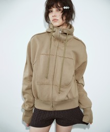 SOLWEIGE（ソルヴェイグ）の「【SOLWEIGE】インバーテッドポケットデザイン スタージップ フリース裏起毛スウェット（パーカー）」