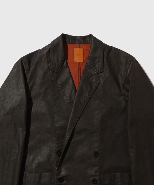 ADAM ET ROPE'（アダムエロペ）の「【ISKO/イスコ】コーティング JKT / ADAM ET ROPE' JEANS（テーラードジャケット・メンズ・ブラック/ダークブラウン・M/L）」の3枚目の写真