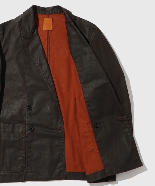 ADAM ET ROPE'（アダムエロペ）の「【ISKO/イスコ】コーティング JKT / ADAM ET ROPE' JEANS（テーラードジャケット・メンズ・ブラック/ダークブラウン・M/L）」の4枚目の写真