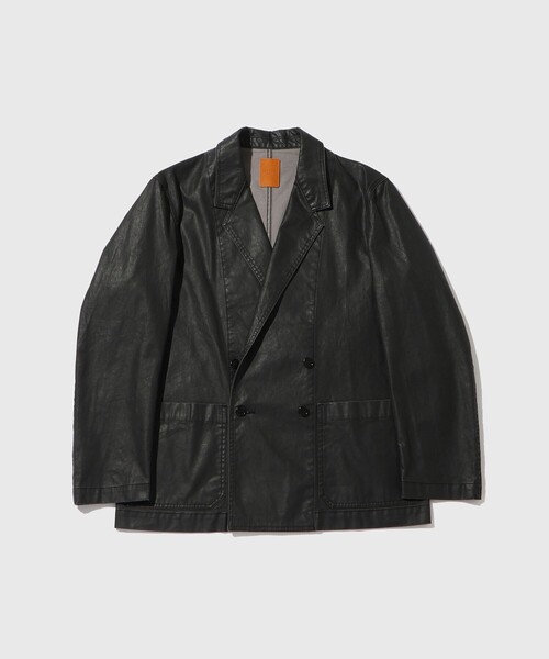 ADAM ET ROPE'（アダムエロペ）の「ISKO コーティング ジャケット / ADAM ET ROPE' JEANS（テーラードジャケット・メンズ・ブラック/ダークブラウン・M/L）」の11枚目の写真