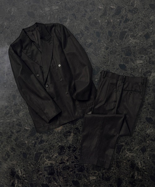 ADAM ET ROPE'（アダムエロペ）の「ISKO コーティング ジャケット / ADAM ET ROPE' JEANS（テーラードジャケット・メンズ・ブラック/ダークブラウン・M/L）」の12枚目の写真