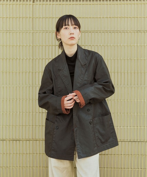 ADAM ET ROPE'（アダムエロペ）の「ISKO コーティング ジャケット / ADAM ET ROPE' JEANS（テーラードジャケット・メンズ・ブラック/ダークブラウン・M/L）」の20枚目の写真