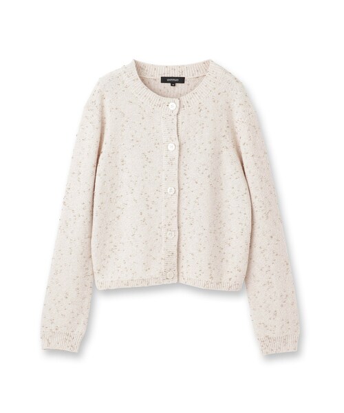 UNTITLED（アンタイトル）の「【洗える/すっきり丈】ラメノット ニットカーディガン（カーディガン/ボレロ・レディース・ナチュラル/ベージュ・04/44/48/02/00）」の18枚目の写真