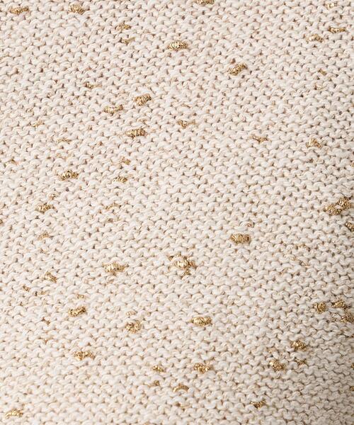 UNTITLED（アンタイトル）の「【洗える/すっきり丈】ラメノット ニットカーディガン（カーディガン/ボレロ・レディース・ナチュラル/ベージュ・04/44/48/02/00）」の7枚目の写真