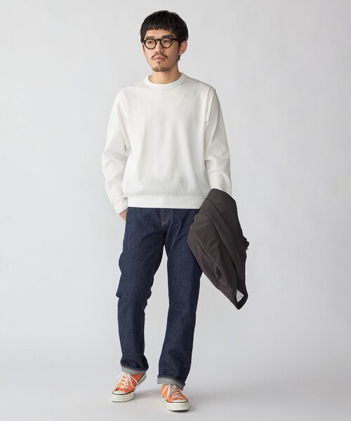 SHIPS（シップス）の「SHIPS:  〈軽量/UVカット〉SPEEDRY(R) ワッフル ロングスリーブ（Tシャツ/カットソー・メンズ・グレー/ブラウン/オフホワイト/ブラック・X-LARGE/LARGE/MEDIUM/SMALL）」の5枚目の写真