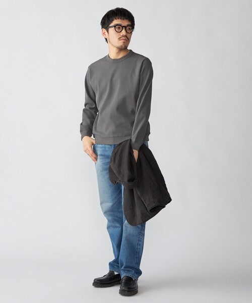 SHIPS（シップス）の「SHIPS:  〈軽量/UVカット〉SPEEDRY(R) ワッフル ロングスリーブ（Tシャツ/カットソー・メンズ・グレー/ブラウン/オフホワイト/ブラック・X-LARGE/LARGE/MEDIUM/SMALL）」の6枚目の写真