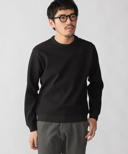 SHIPS（シップス）の「SHIPS:  〈軽量/UVカット〉SPEEDRY(R) ワッフル ロングスリーブ（Tシャツ/カットソー・メンズ・グレー/ブラウン/オフホワイト/ブラック・X-LARGE/LARGE/MEDIUM/SMALL）」の12枚目の写真