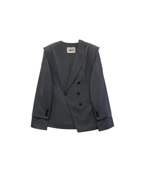 MMAM(ムアム)の「Signature off sleeve origami blazer(テーラードジャケット・レディース・グレー・FREE)」の6枚目の写真