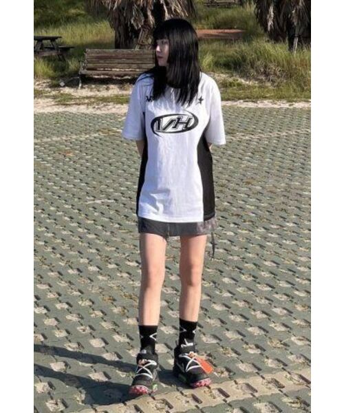 VENHIT（ベンヒット）の「VH 配色半袖Tシャツ（Tシャツ/カットソー・レディース・その他・M/L/XL）」の3枚目の写真
