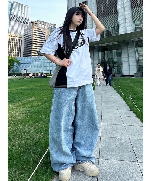 VENHIT（ベンヒット）の「VH 配色半袖Tシャツ（Tシャツ/カットソー・レディース・その他・M/L/XL）」の6枚目の写真
