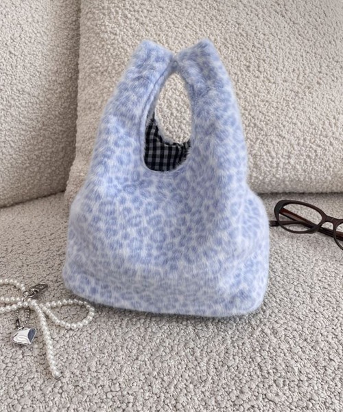 VIBGYOR Women(ヴィブジョー ウィメン)の「【urge select】レオパード柄デザイン フェイクファー ミニバッグ(ハンドバッグ・レディース・ブルー系/ピンク系1/ピンク系2・FREE)」の2枚目の写真