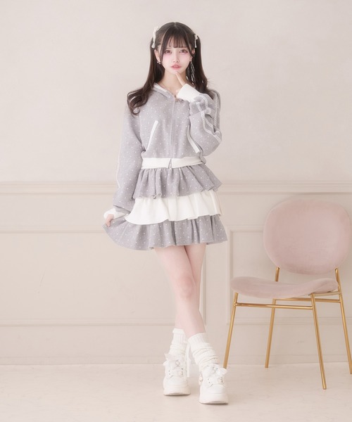 Pal elfy(パルエルフィー)の「バイカラーレースニットパーカー(パーカー・レディース・ピンク/グレー/ブラック・フリー)」の18枚目の写真