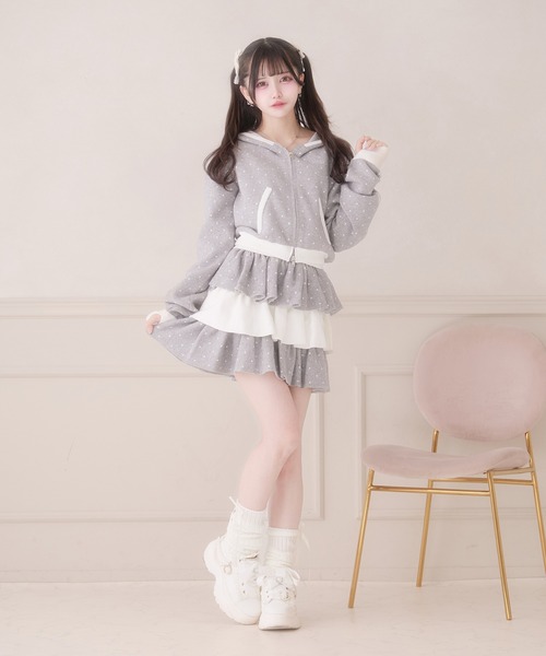 Pal elfy(パルエルフィー)の「バイカラーレースニットパーカー(パーカー・レディース・ピンク/グレー/ブラック・フリー)」の19枚目の写真