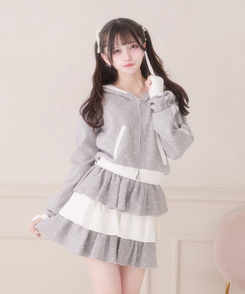 Pal elfy(パルエルフィー)の「バイカラーレースニットパーカー(パーカー・レディース・ピンク/グレー/ブラック・フリー)」の13枚目の写真