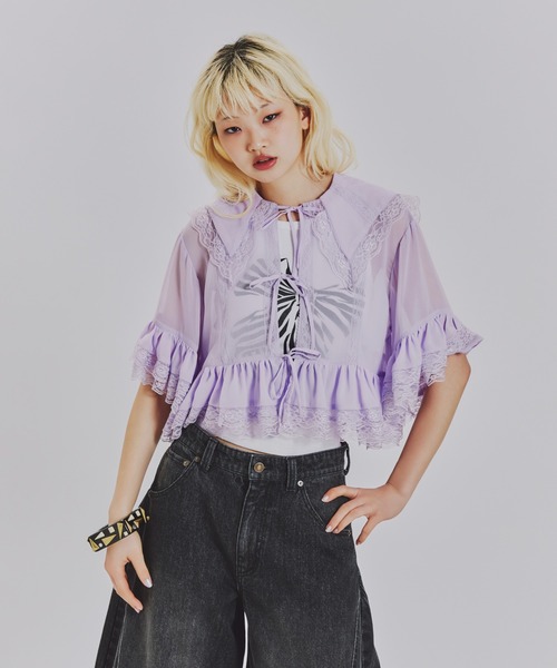 ANNA SUI NYC(アナ スイ エヌ ワイ シー)の「ドリーミーブラウス(シャツ/ブラウス・レディース・ラベンダー/ブラック/アイボリー・FREE)」の21枚目の写真
