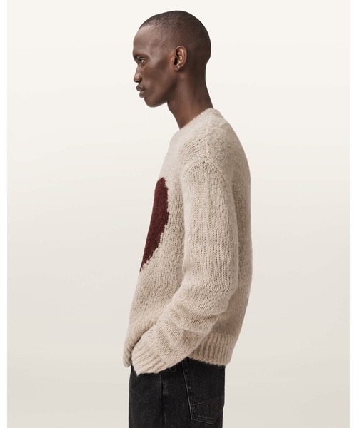 ALLSAINTS(オールセインツ)の「LOVER KNITTED OVERSIZED JUMPER | LOVER ニット オーバーサイズ ニット・セーター(ニット/セーター・メンズ・ブラウン系その他・S/M/L/XL/XS)」の4枚目の写真