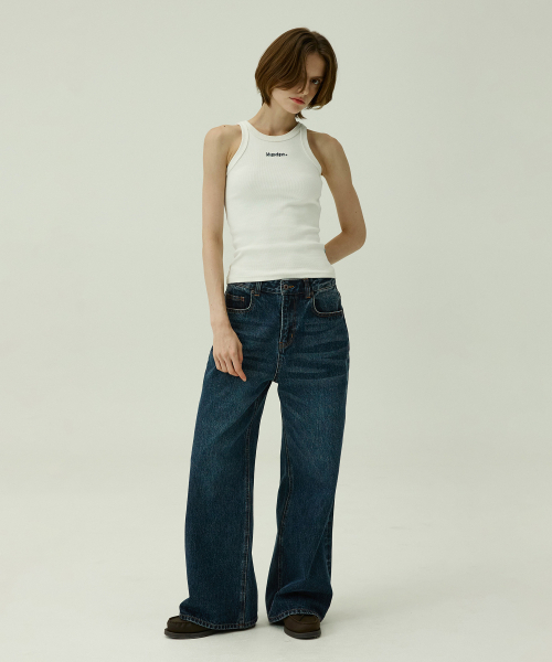 MAGOODGAN(メックウッドガン)の「フェイトロ 7616 フレアワイドフィット ダークインディゴデニムパンツ(デニムパンツ・レディース・その他・25/26/28/30)」の6枚目の写真