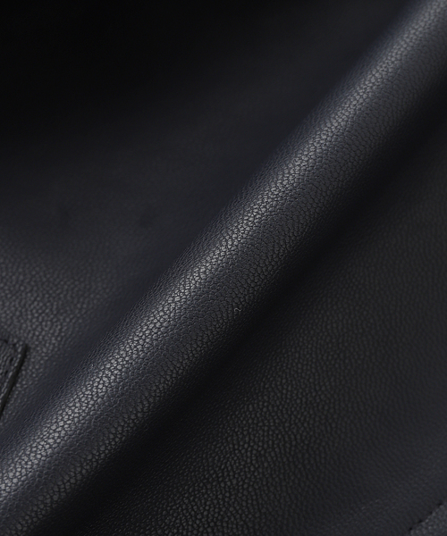 DAIRIKU（ダイリク）の「DAIRIKU / ダイリク MIllitary Leather Flight Jacket（ミリタリージャケット・メンズ・ブラック/ネイビー・MEDIUM/LARGE）」の9枚目の写真