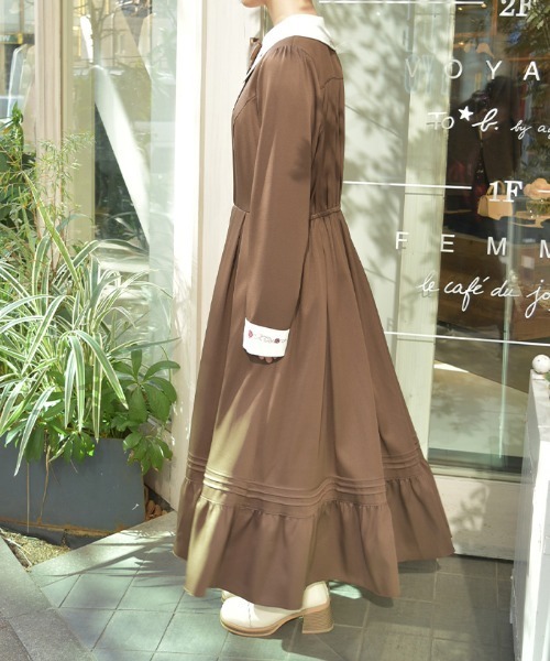 axes femme（アクシーズファム）の「リボンセット刺繍ロングワンピース（ワンピース・レディース・サックスブルー/ブラウン/ブラック・MEDIUM）」の10枚目の写真