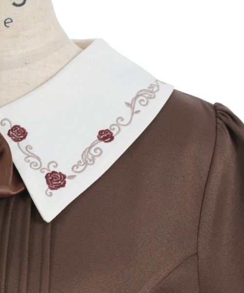 axes femme（アクシーズファム）の「リボンセット刺繍ロングワンピース（ワンピース・レディース・サックスブルー/ブラウン/ブラック・MEDIUM）」の15枚目の写真