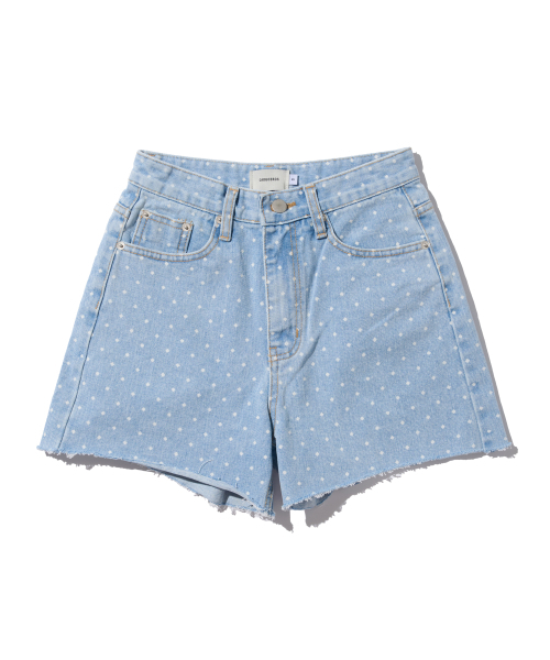 CARGOBROS FOR WOMAN（カーゴブロスフォーウィメン）の「ドットカットオフデニムショートパンツ（ライトブルー）（その他パンツ・レディース・その他・SMALL/MEDIUM/LARGE）」の2枚目の写真