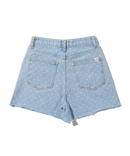 CARGOBROS FOR WOMAN（カーゴブロスフォーウィメン）の「ドットカットオフデニムショートパンツ（ライトブルー）（その他パンツ・レディース・その他・SMALL/MEDIUM/LARGE）」の3枚目の写真