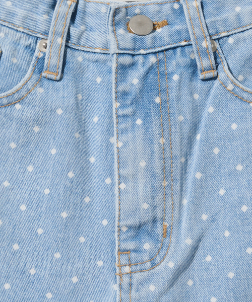 CARGOBROS FOR WOMAN（カーゴブロスフォーウィメン）の「ドットカットオフデニムショートパンツ（ライトブルー）（その他パンツ・レディース・その他・SMALL/MEDIUM/LARGE）」の4枚目の写真