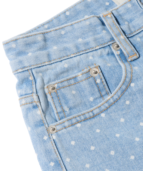 CARGOBROS FOR WOMAN（カーゴブロスフォーウィメン）の「ドットカットオフデニムショートパンツ（ライトブルー）（その他パンツ・レディース・その他・SMALL/MEDIUM/LARGE）」の5枚目の写真