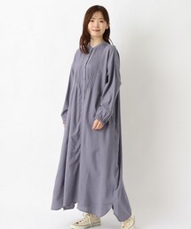 one'sterrace | 綿レーヨン ランダムタックワンピース(ワンピース)