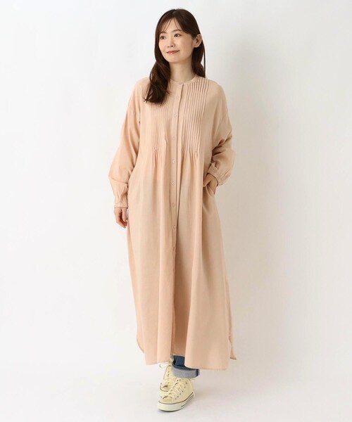 one'sterrace(ワンズテラス)の「綿レーヨン ランダムタックワンピース(ワンピース・レディース・ピンク系9/ブルー系その他7/ブラック系8・02)」の17枚目の写真