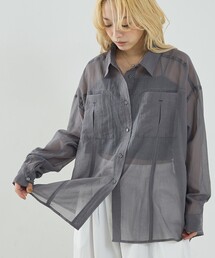 NOMINE（ノミネ）の「オーバーサイズ シアーシャツ（シャツ/ブラウス）」