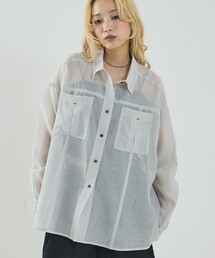 オーバーサイズ シアーシャツ