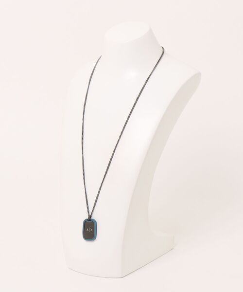 ARMANI EXCHANGE(アルマーニエクスチェンジ)の「アルマーニ・エクスチェンジ アクセサリー メンズ ネックレス ガンメタル AXG0171060(ネックレス・メンズ・チャコールグレー・FREE)」の6枚目の写真