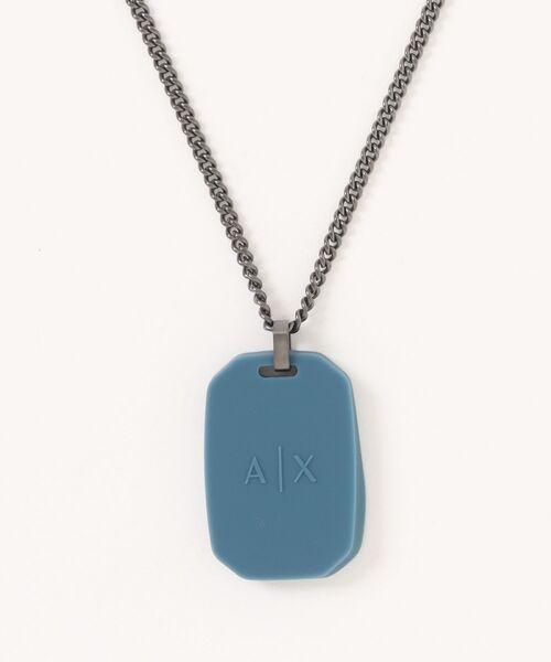 ARMANI EXCHANGE(アルマーニエクスチェンジ)の「アルマーニ・エクスチェンジ アクセサリー メンズ ネックレス ガンメタル AXG0171060(ネックレス・メンズ・チャコールグレー・FREE)」の7枚目の写真