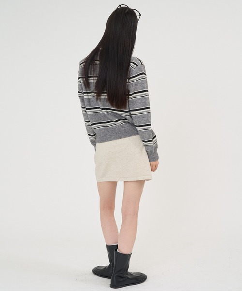 NUJOH(ヌゾ)の「Drawstring Pocket Mini Skirt / ドローストリングポケットミニスカート(スカート・レディース・ナチュラル/ベージュ/チャコールグレー/ブラック/グレー・FREE)」の17枚目の写真