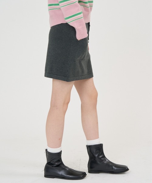 NUJOH(ヌゾ)の「Drawstring Pocket Mini Skirt / ドローストリングポケットミニスカート(スカート・レディース・ナチュラル/ベージュ/チャコールグレー/ブラック/グレー・FREE)」の21枚目の写真
