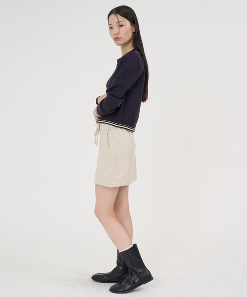 NUJOH(ヌゾ)の「Drawstring Pocket Mini Skirt / ドローストリングポケットミニスカート(スカート・レディース・ナチュラル/ベージュ/チャコールグレー/ブラック/グレー・FREE)」の11枚目の写真