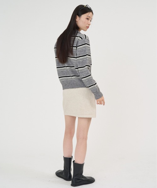 NUJOH(ヌゾ)の「Drawstring Pocket Mini Skirt / ドローストリングポケットミニスカート(スカート・レディース・ナチュラル/ベージュ/チャコールグレー/ブラック/グレー・FREE)」の16枚目の写真