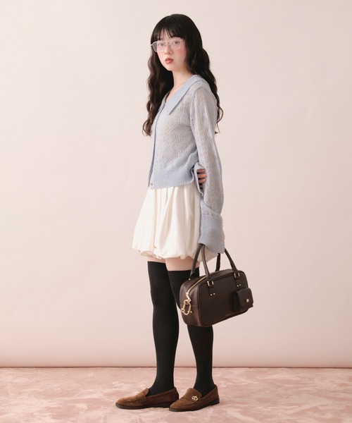 loin nuit（ロワンニュイ）の「balloon mini skirt / バルーンミニスカート（スカート・レディース・ピンク/ホワイト・FREE）」の18枚目の写真