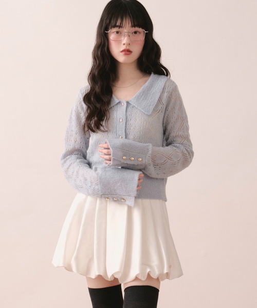 loin nuit（ロワンニュイ）の「balloon mini skirt / バルーンミニスカート（スカート・レディース・ピンク/ホワイト・FREE）」の21枚目の写真